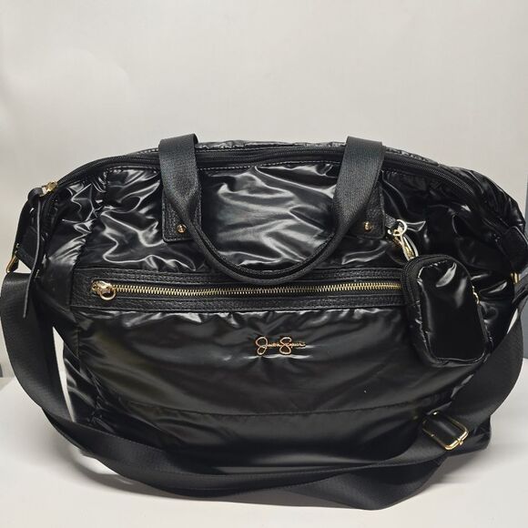 Jessica Simpson Natalie Black Weekender Duffel Travel Bag - Picture 1 of 9